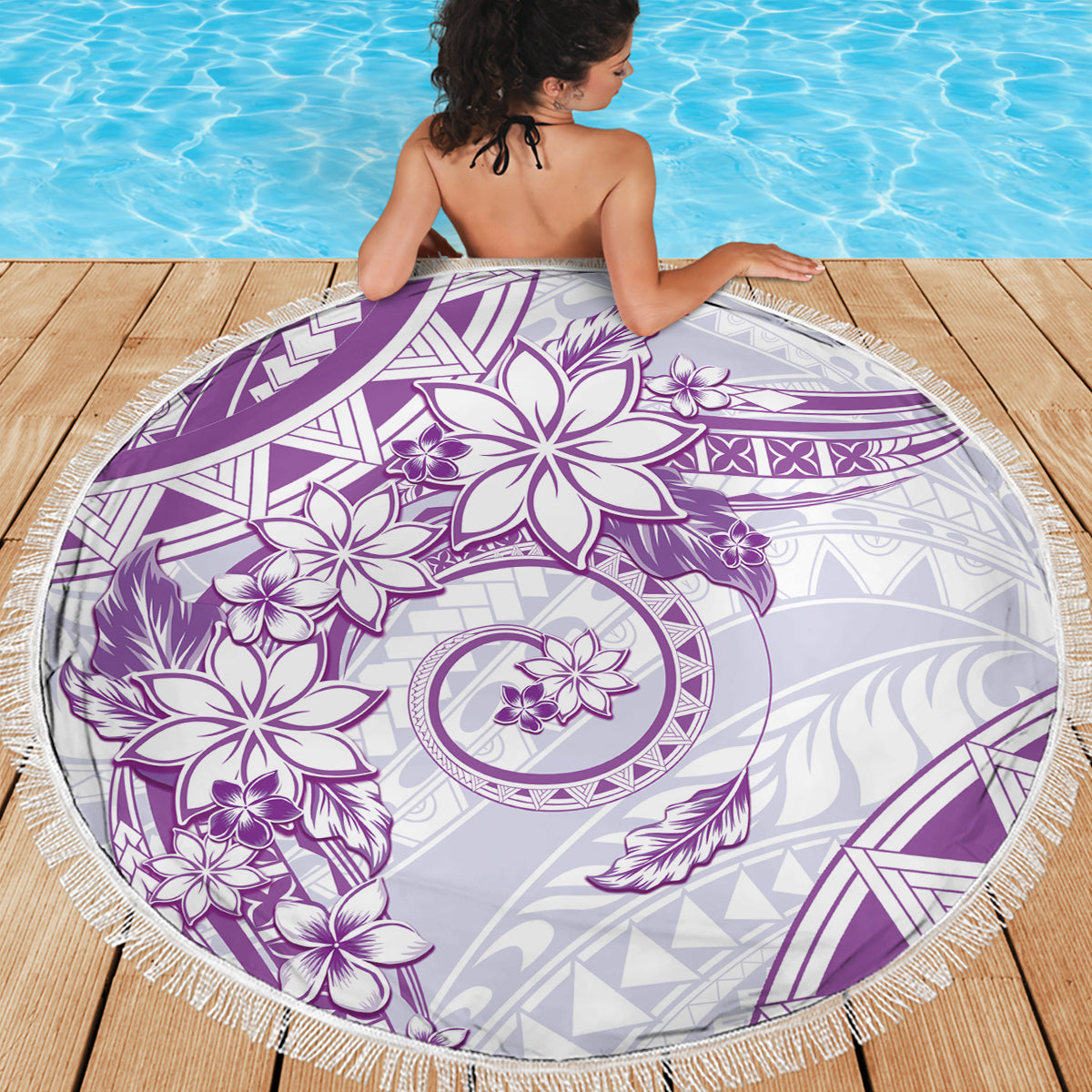 Hawaiianischer Vatertag Vintage Lei Stranddecke Hauoli la Makuakane - Blau LT7