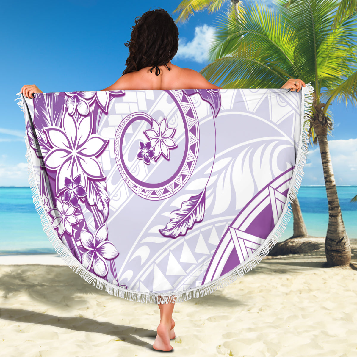 Hawaiianischer Vatertag Vintage Lei Stranddecke Hauoli la Makuakane - Blau LT7