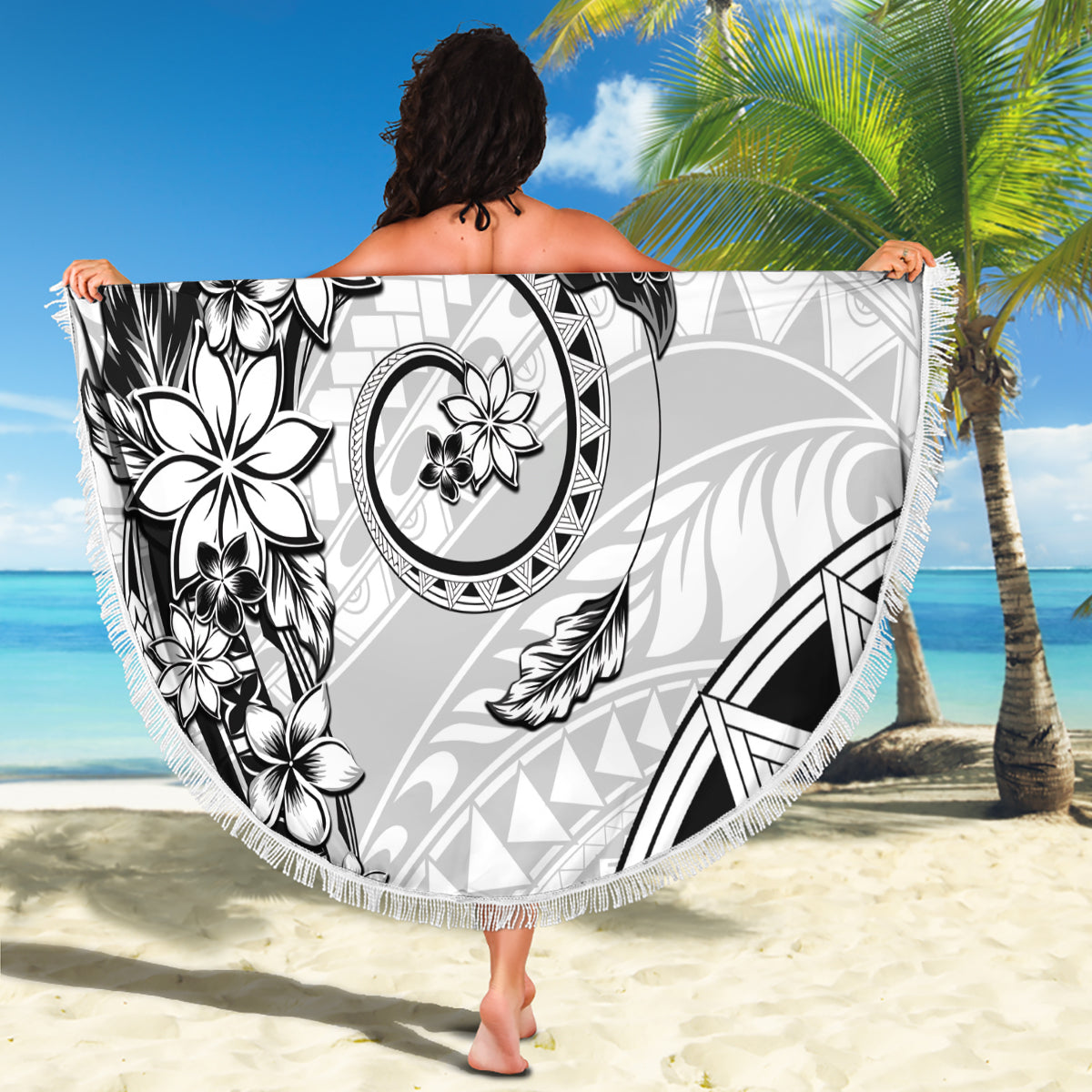 Hawaiianischer Vatertag Vintage Lei Stranddecke Hauoli la Makuakane - Rot LT7