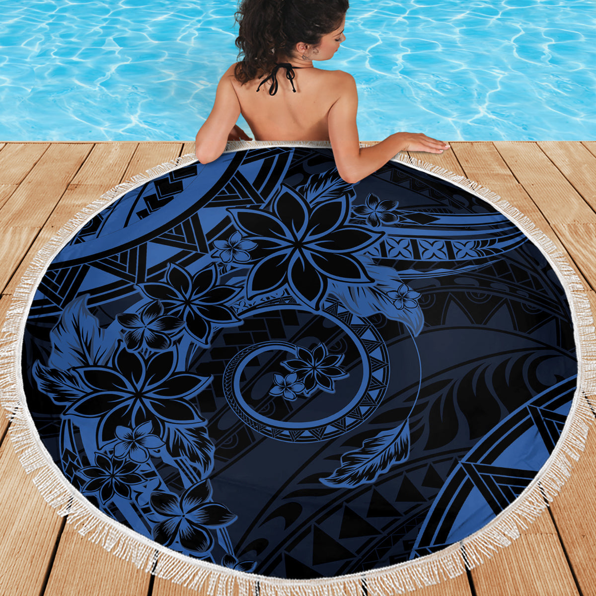 Neuseeland Tui Vogel Stranddecke Aotearoa Maori Muster - Rot LT14