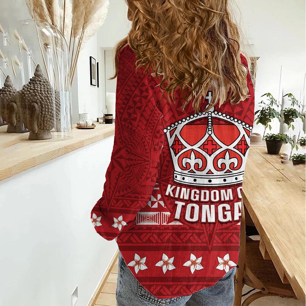 Tonga King Tupou VI Day Damen Freizeithemd Traditionelles tonganisches Kupesi-Muster LT05