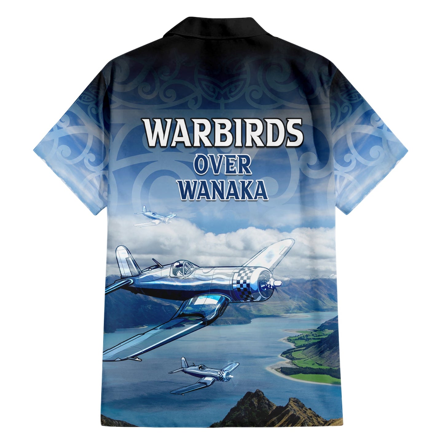 Hawaiihemd mit Maori-Muster, Neuseeland, Wanaka Air Show, LT05