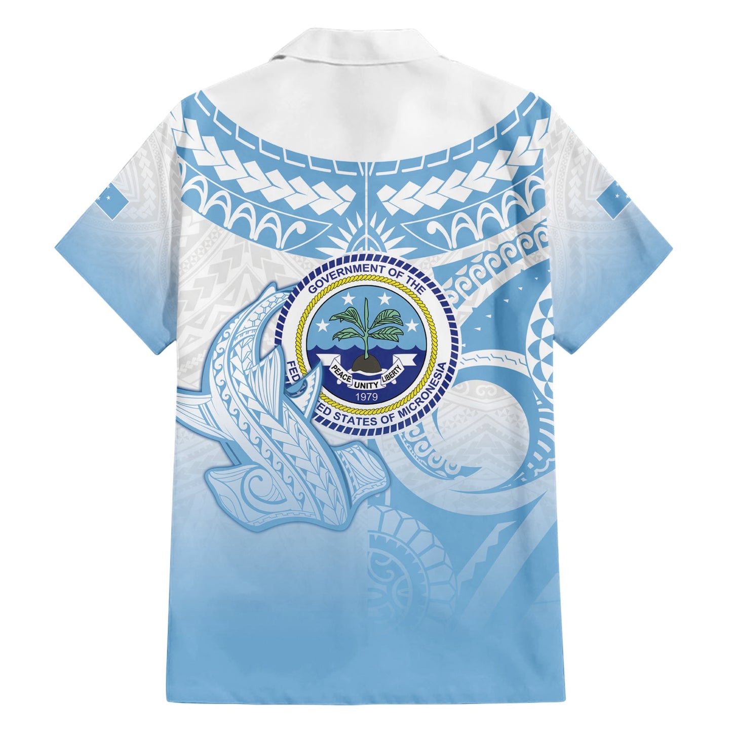 Mikronesien Verfassungstag Hawaiihemd Polynesian Tribal Tattoo Simple Style LT05