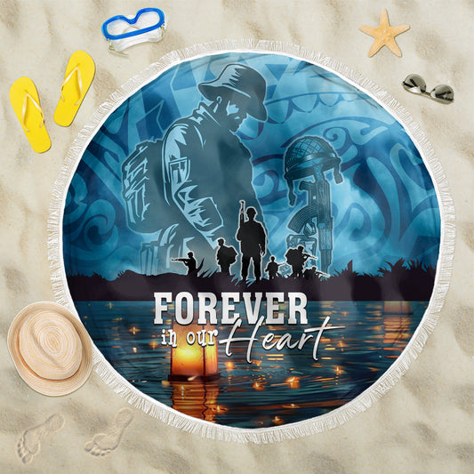 Hawaii Memorial Day Lantern Floating Beach Blanket Always In Our Hearts