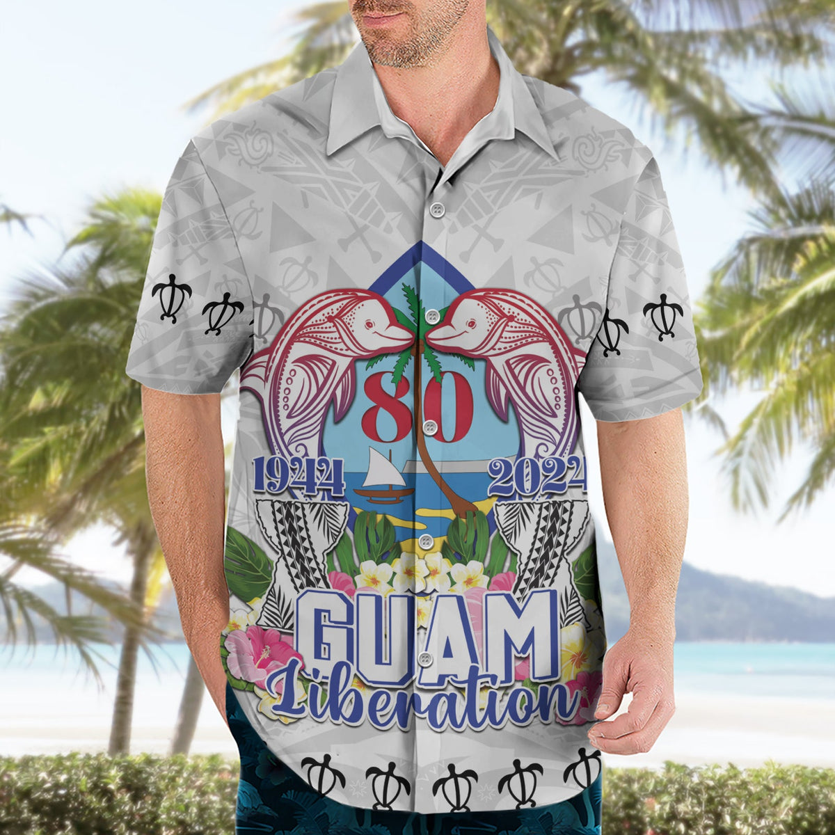 Guam Chamorro Befreiungstag Hawaiihemd 80. Jahrestag LT05