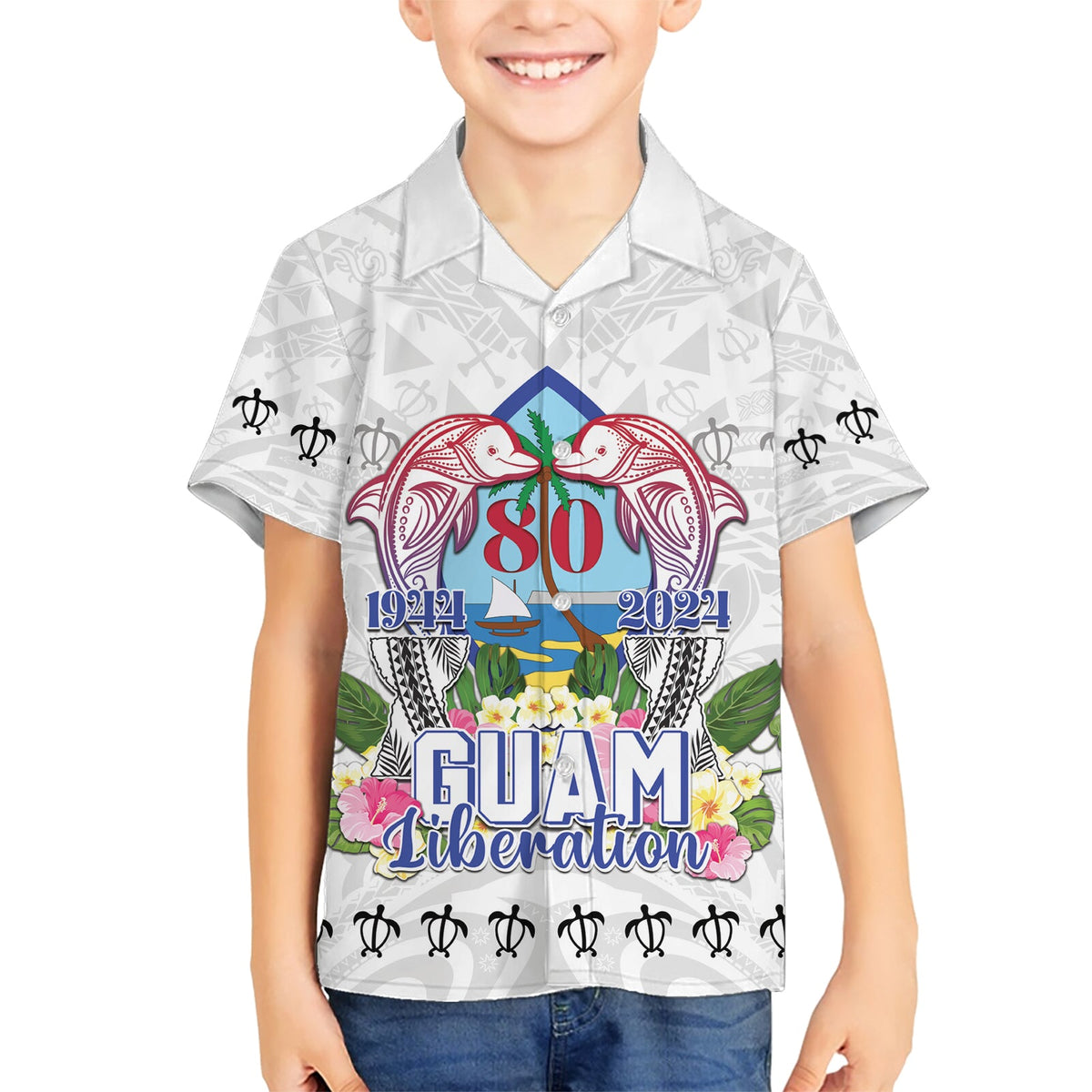 Guam Chamorro Befreiungstag Hawaiihemd 80. Jahrestag LT05