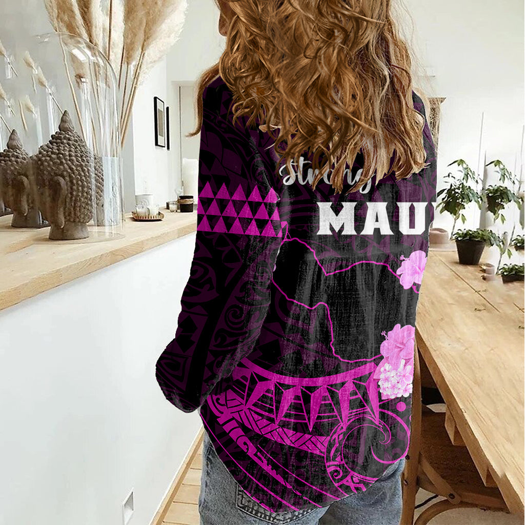 Hawaii Strong Maui Damen Freizeithemd Lahaina Is Not For Sale LT05