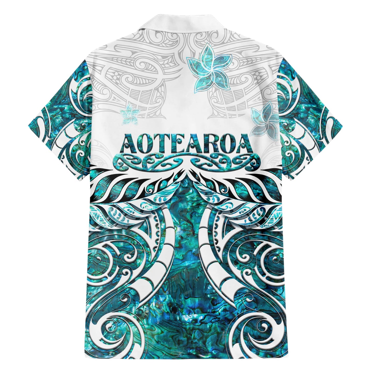 Neuseeland Aotearoa Kia Ora Hawaiihemd Paua Shell Maori Silber Farn LT05