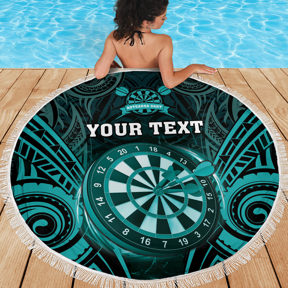 Benutzerdefinierte Samoa Manuia le 62 Tausaga O le Tutoatasi Stranddecke Samoan Tatau Rot Art LT9