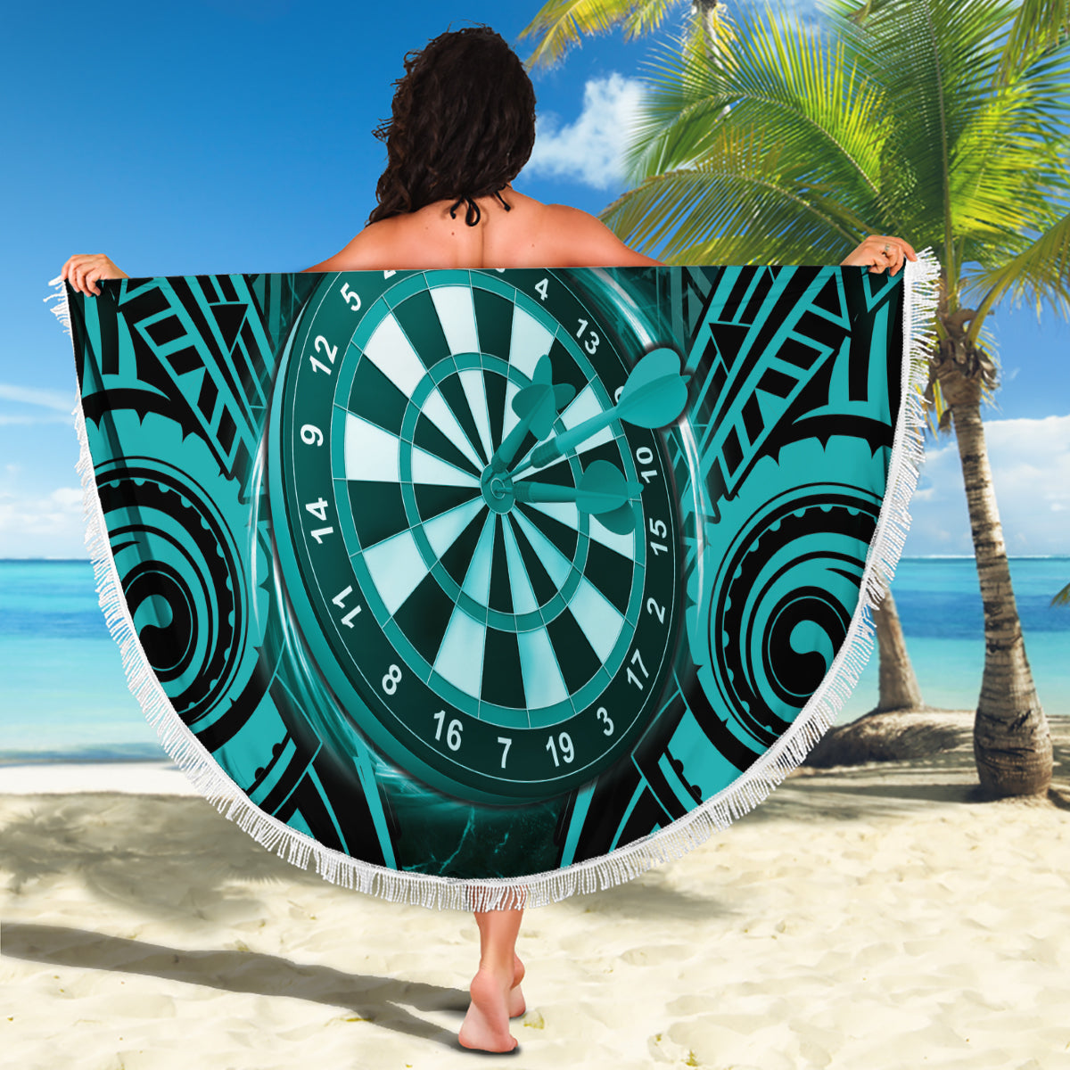 Benutzerdefinierte Samoa Manuia le 62 Tausaga O le Tutoatasi Stranddecke Samoan Tatau Rot Art LT9