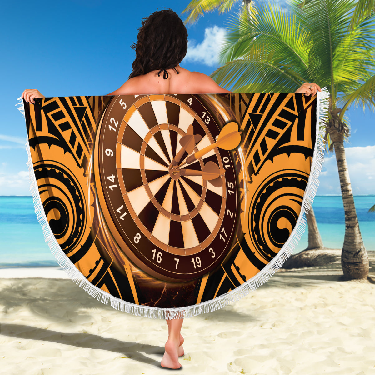 Vanuatu Indipendens Dei Stranddecke Tribal Sand Zeichnung LT7