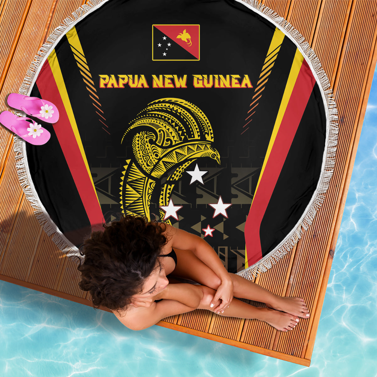 Fiji Ratu Sir Lala Sukuna Day Stranddecke Hibiskus Tapa Muster LT05