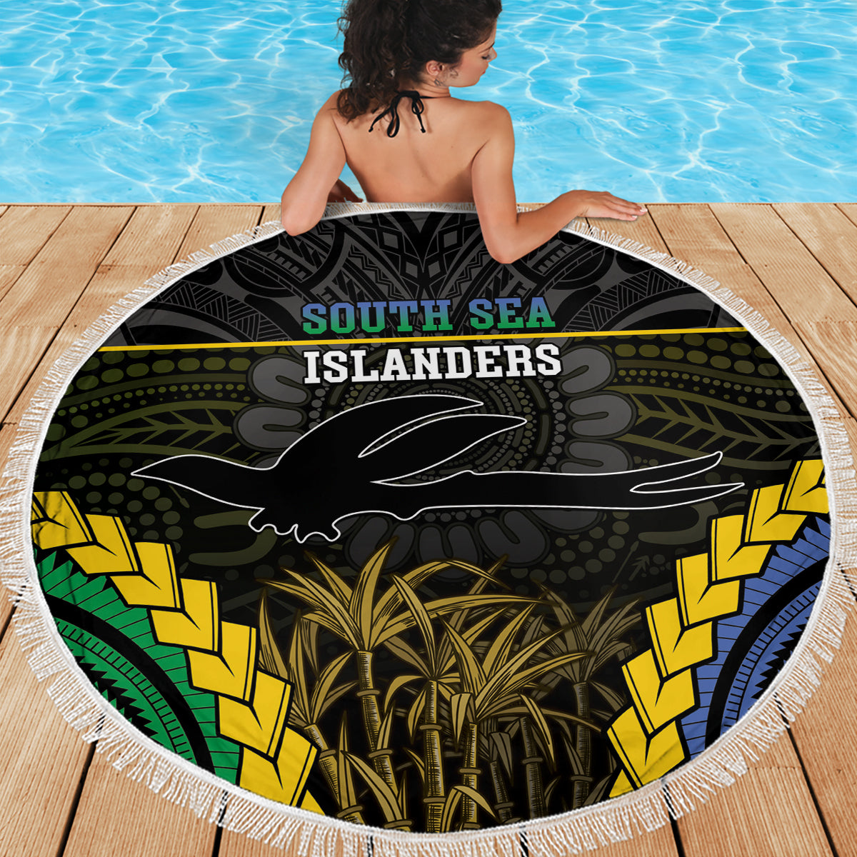 Vanuatu Shefa Day Stranddecke Blumenmuster LT05