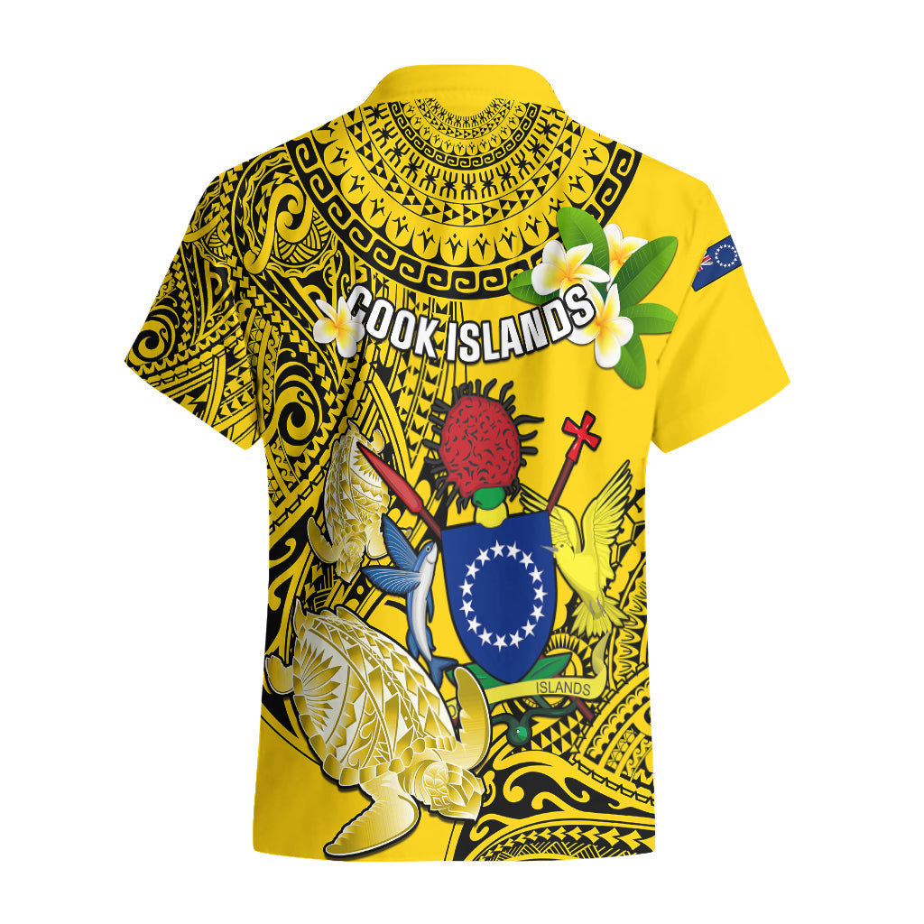 Cookinseln Aitutaki Hawaiihemd Wappen Plumeria Polynesische Schildkröte LT05