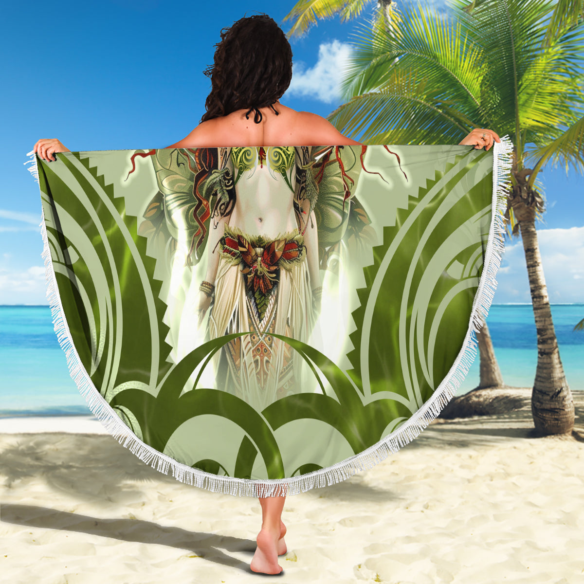 Nördliche Marianen Ylang-Ylang Mwarmwar Stranddecke Polynesischer blauer Stil LT9