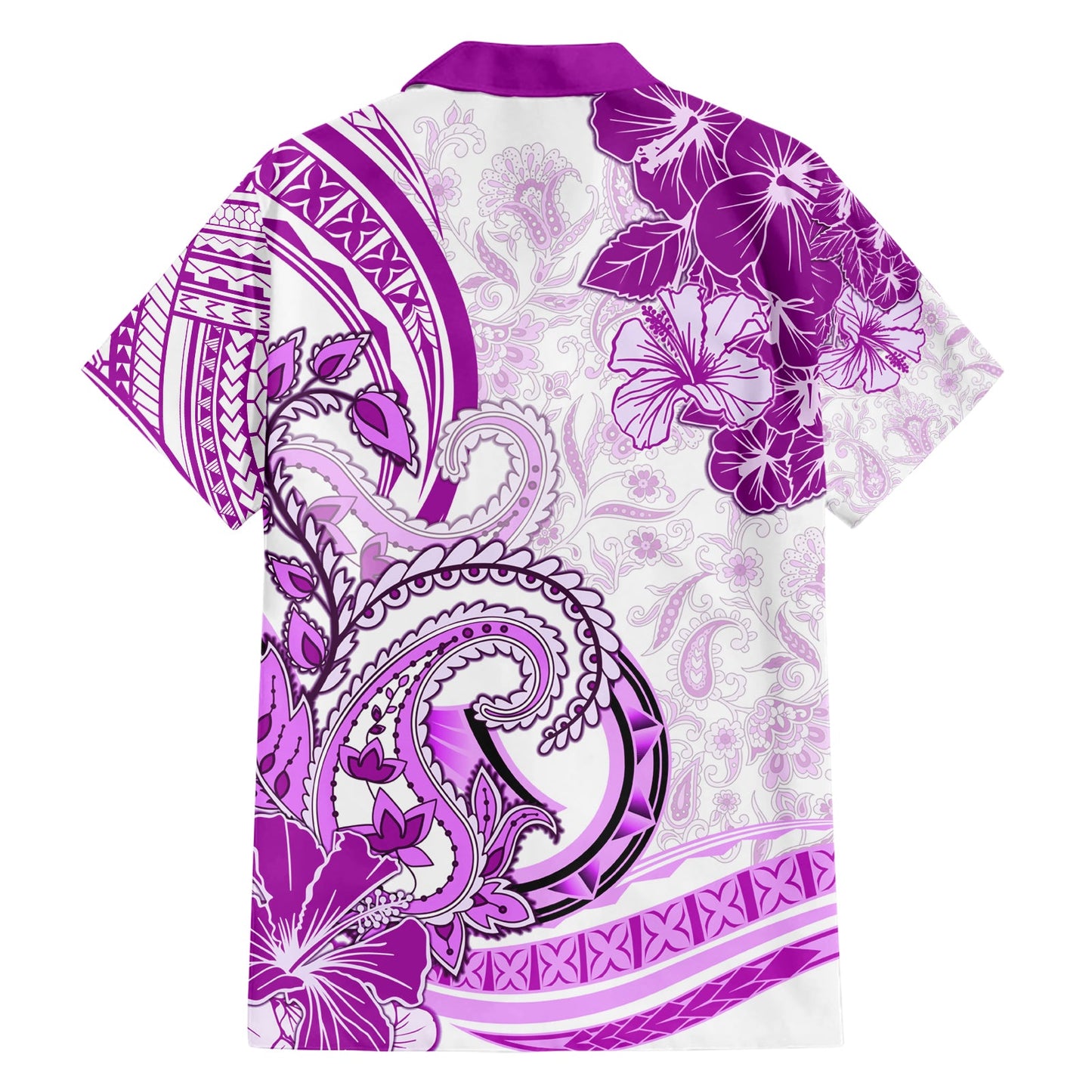 Polynesia Paisley Hawaiihemd Mix Rosa Polynesianisches Muster LT05