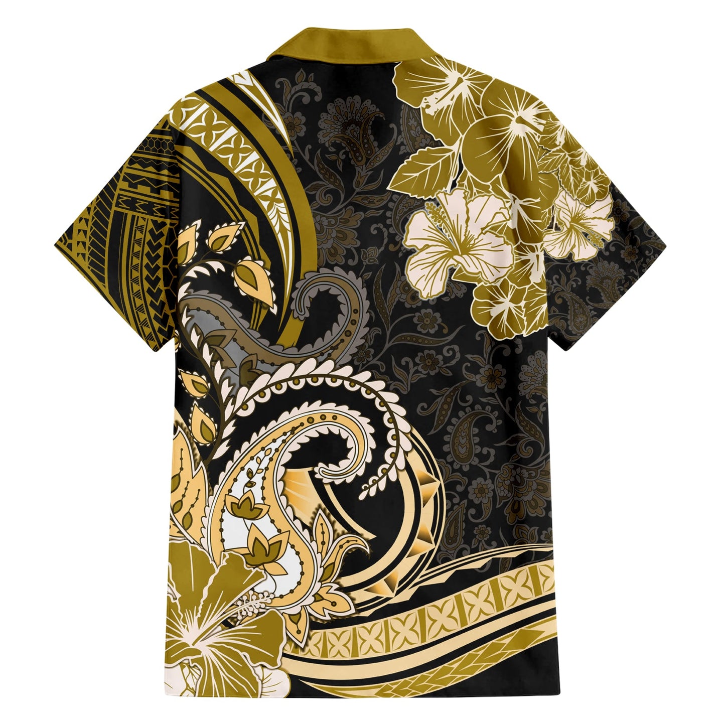 Polynesia Paisley Hawaiihemd Mix Gold Polynesianisches Muster LT05