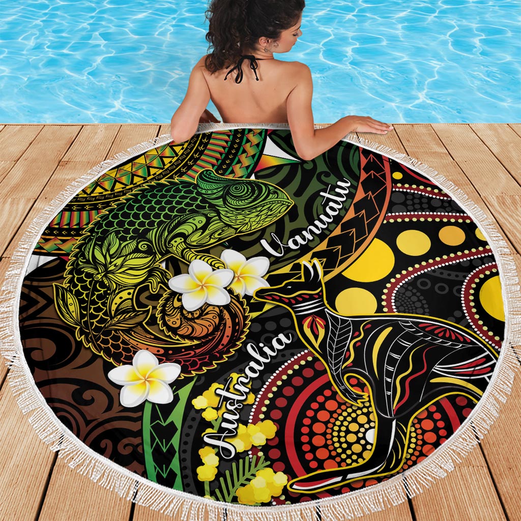 Hawaii Tapa Muster mit Marine Hibiskus Stranddecke sandfrei LT05