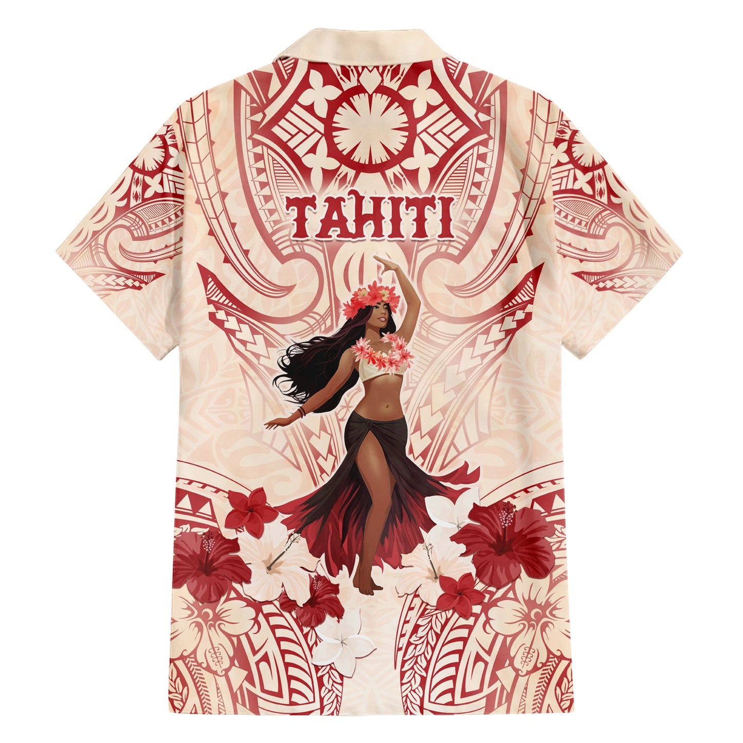 Tahiti Damentag Hawaiihemd mit polynesischem Muster LT05