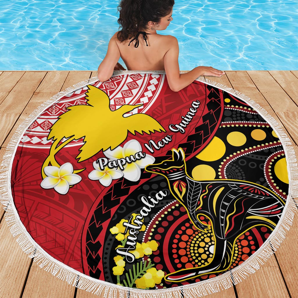 Hawaii Tapa Muster mit violetter Hibiskus Stranddecke sandfrei LT05