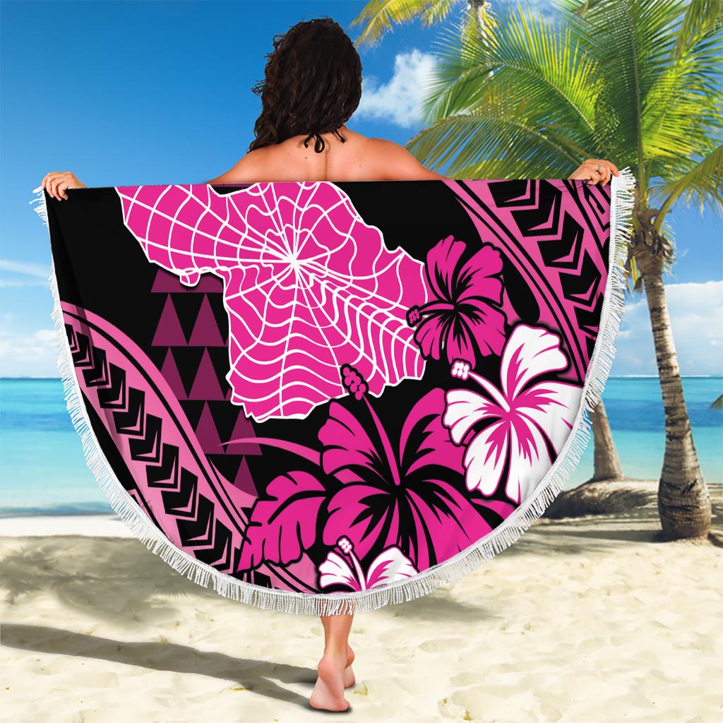 Kanaka Maoli Hawaii Plumeria Stranddecke xxl Tanzende Tentakeln Schwarz Stil LT7