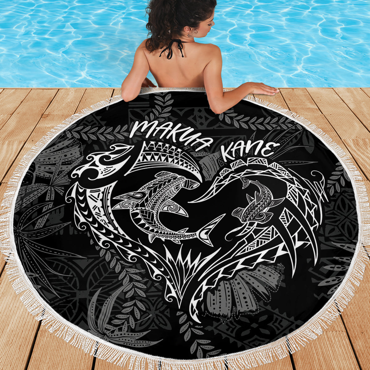 Neuseeland Weihnachten im Juli Stranddecke Maori Kiwi Weihnachtsbaum - Rot LT05