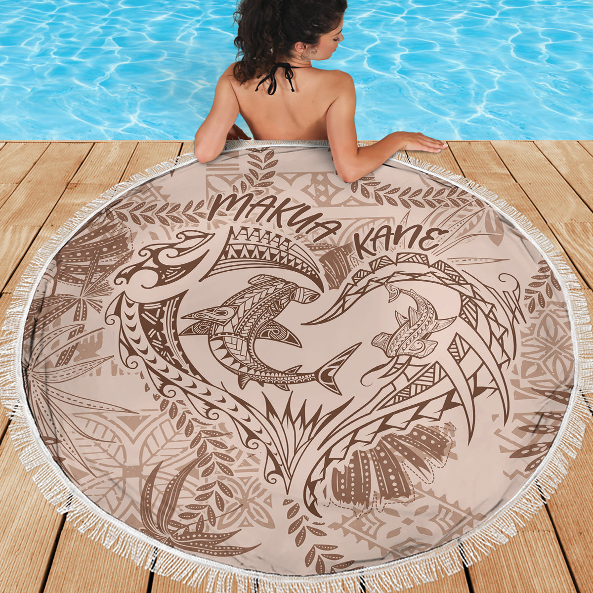 Neuseeland Juli Weihnachten Stranddecke Maori Kiwi Weihnachtsbaum - Blau LT05