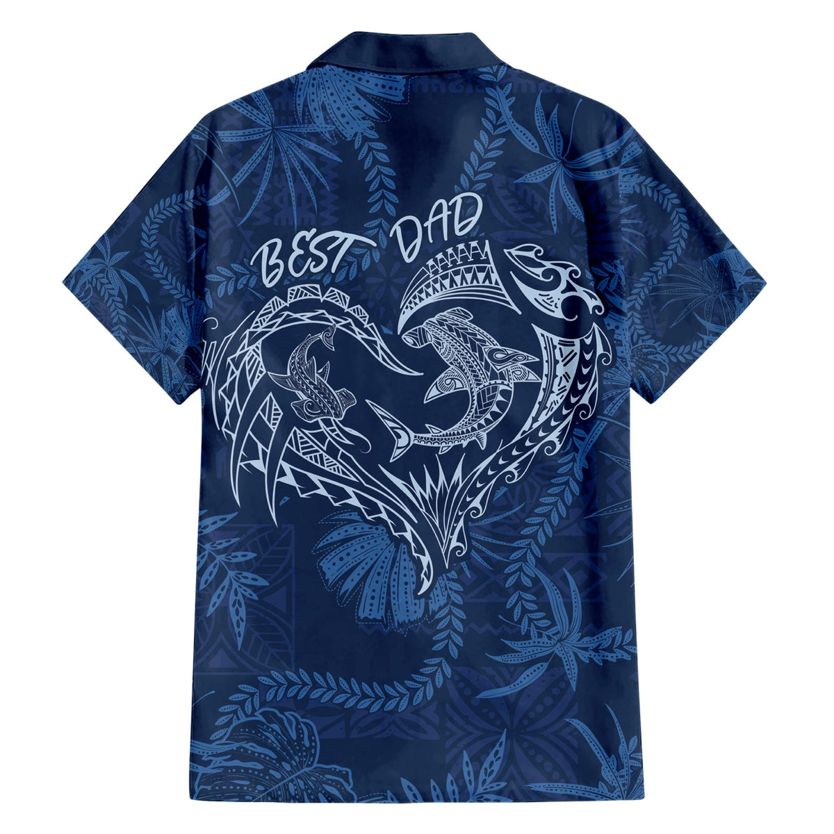 Hawaii Vatertag Vintage Lei Hawaiihemd Hauoli la Makuakane - Blau LT7