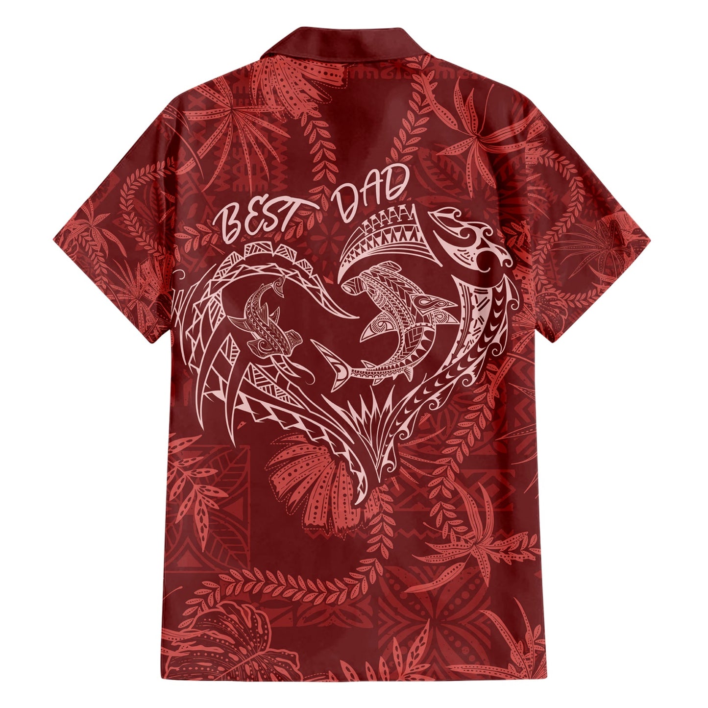 Hawaiian Vatertag Vintage Lei Hawaiihemd Hauoli la Makuakane - Rot LT7