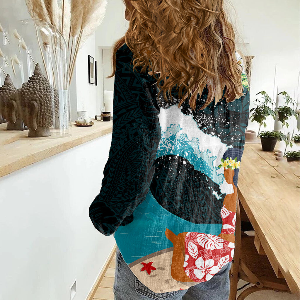 Tahiti Ia Orana Damen Freizeithemd Tahitian Vahine LT7