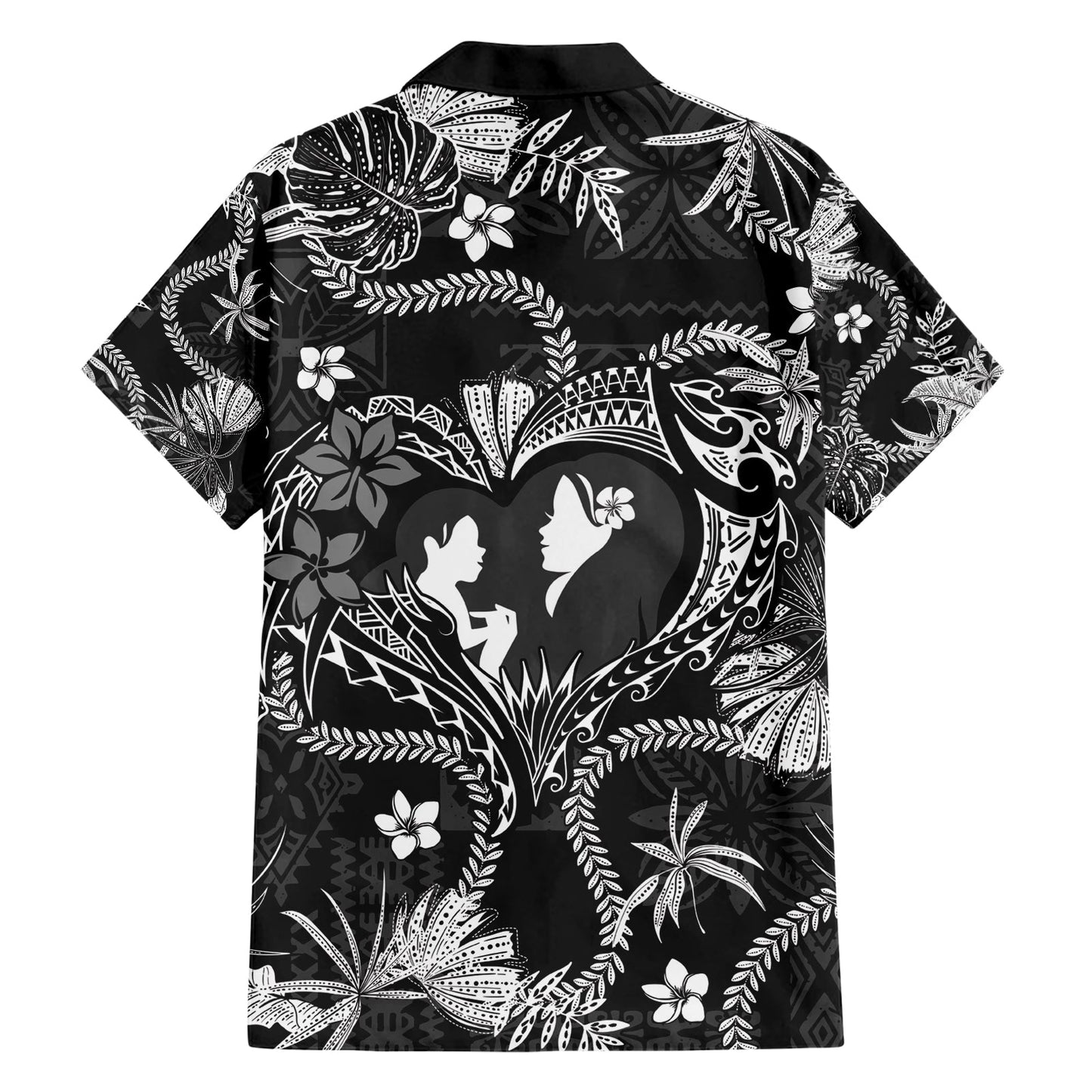 Hawaii Plumeria Hawaiihemd Hau'oli la Makuahine Monochrom LT7