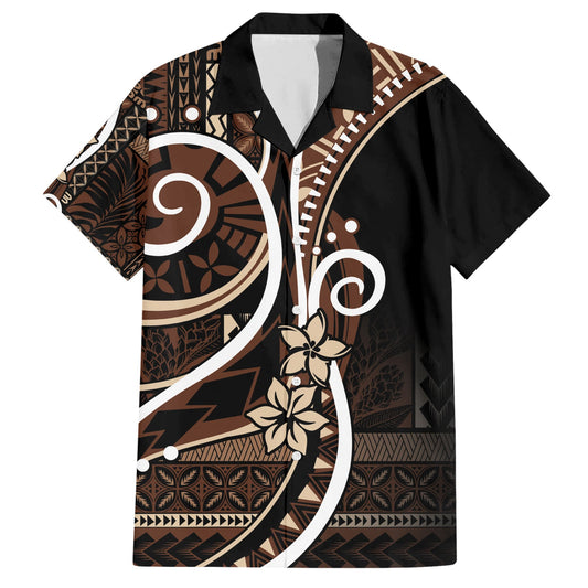 Samoa Siapo Classic Motif Hawaiian Shirt Manuia le tutoâatasi o Samoa Independence Black Style