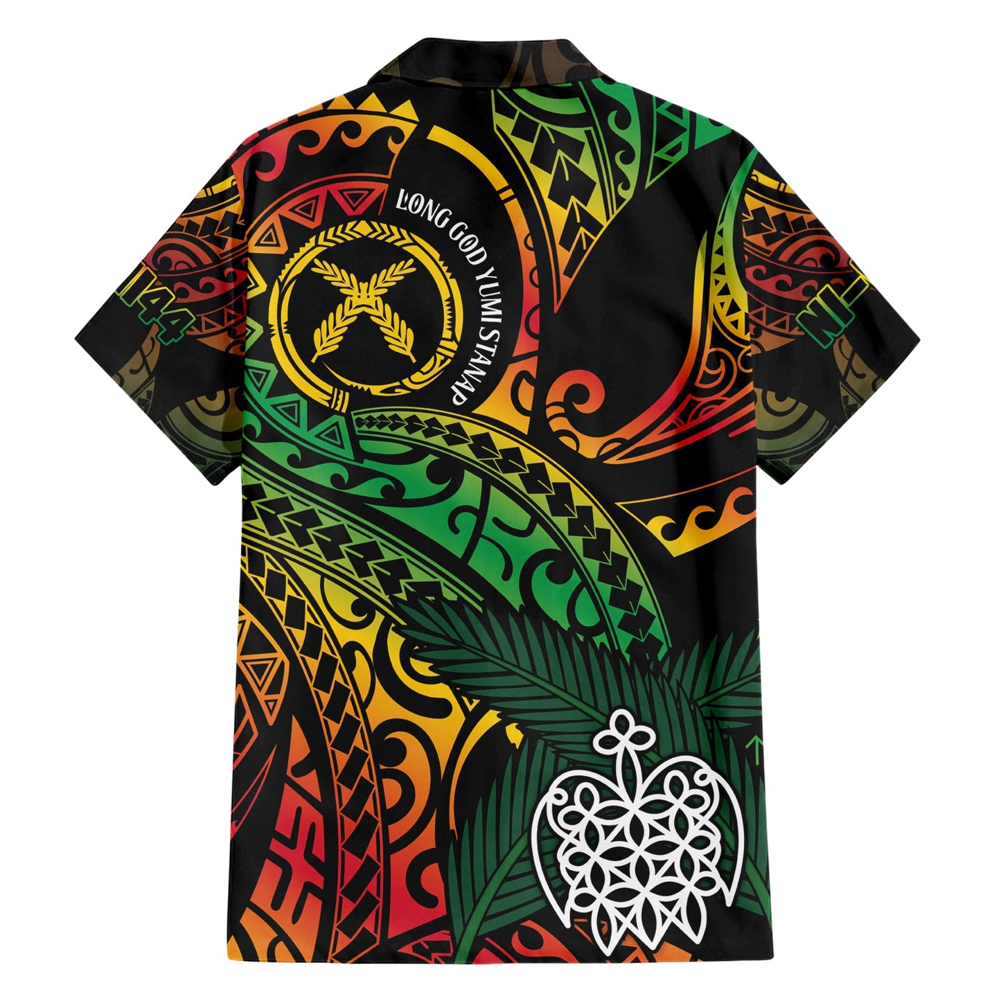 Vanuatu Indipendens Dei Hawaiihemd Mix Traditionelle Sandzeichnung LT7