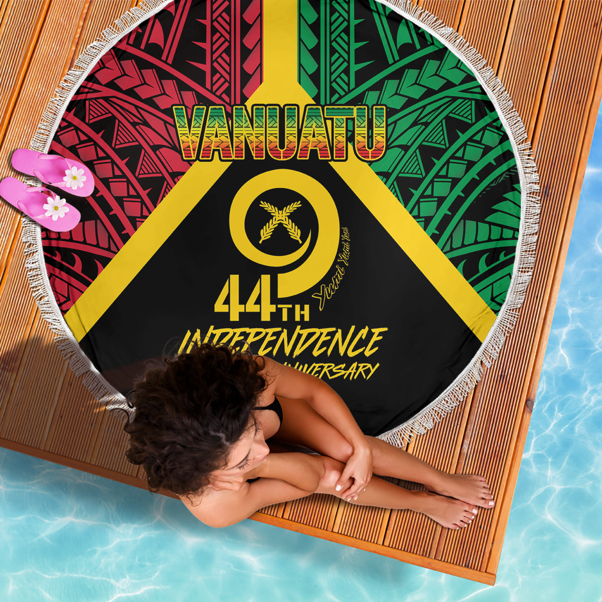 Vanuatu Selebretem 44. Indipendens Dei Stranddecke Yumi Schweinszahn und Namele Farn LT03