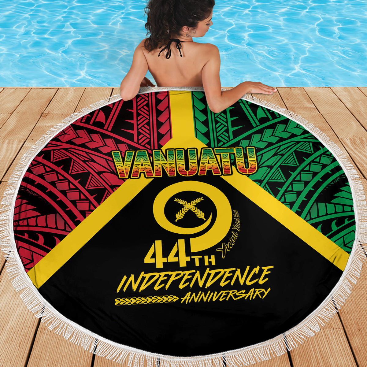 Vanuatu Selebretem 44. Indipendens Dei Stranddecke Yumi Schweinszahn und Namele Farn LT03