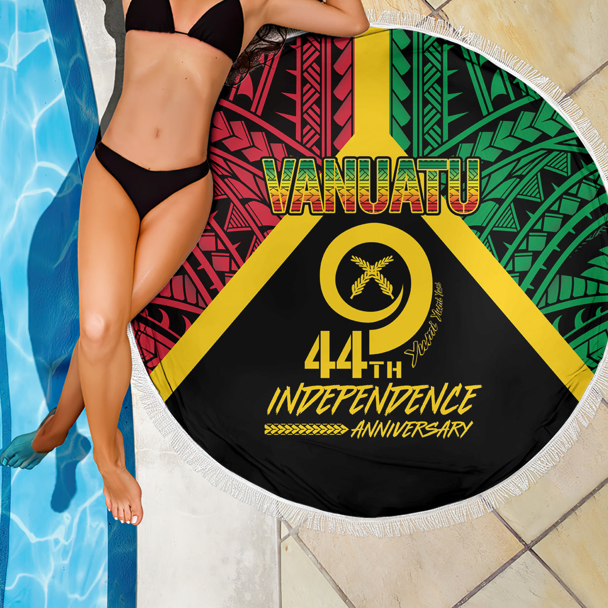Vanuatu Selebretem 44. Indipendens Dei Stranddecke Yumi Schweinszahn und Namele Farn LT03