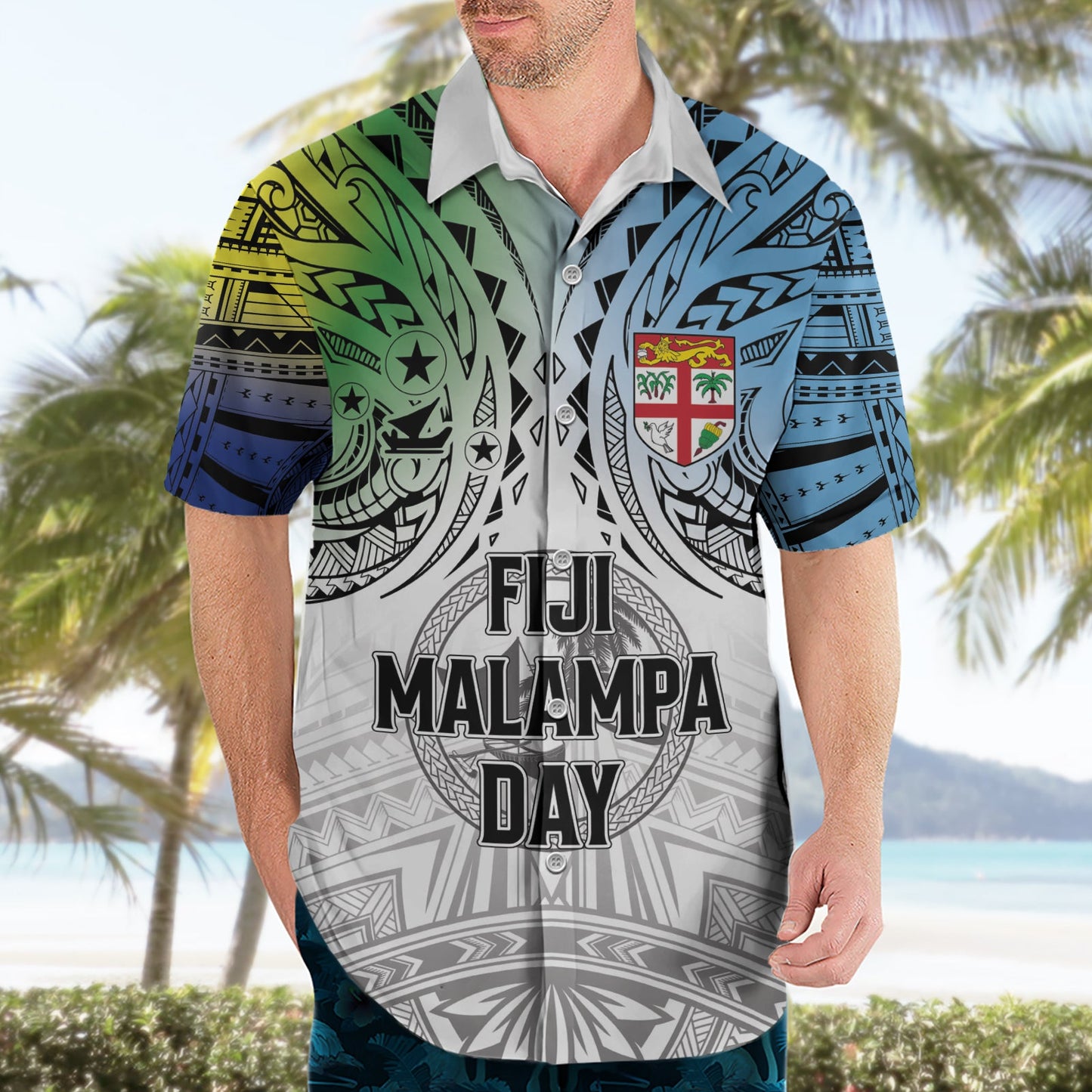 Malampa Fiji Day Hawaiihemd Farbverlauf Stil LT7