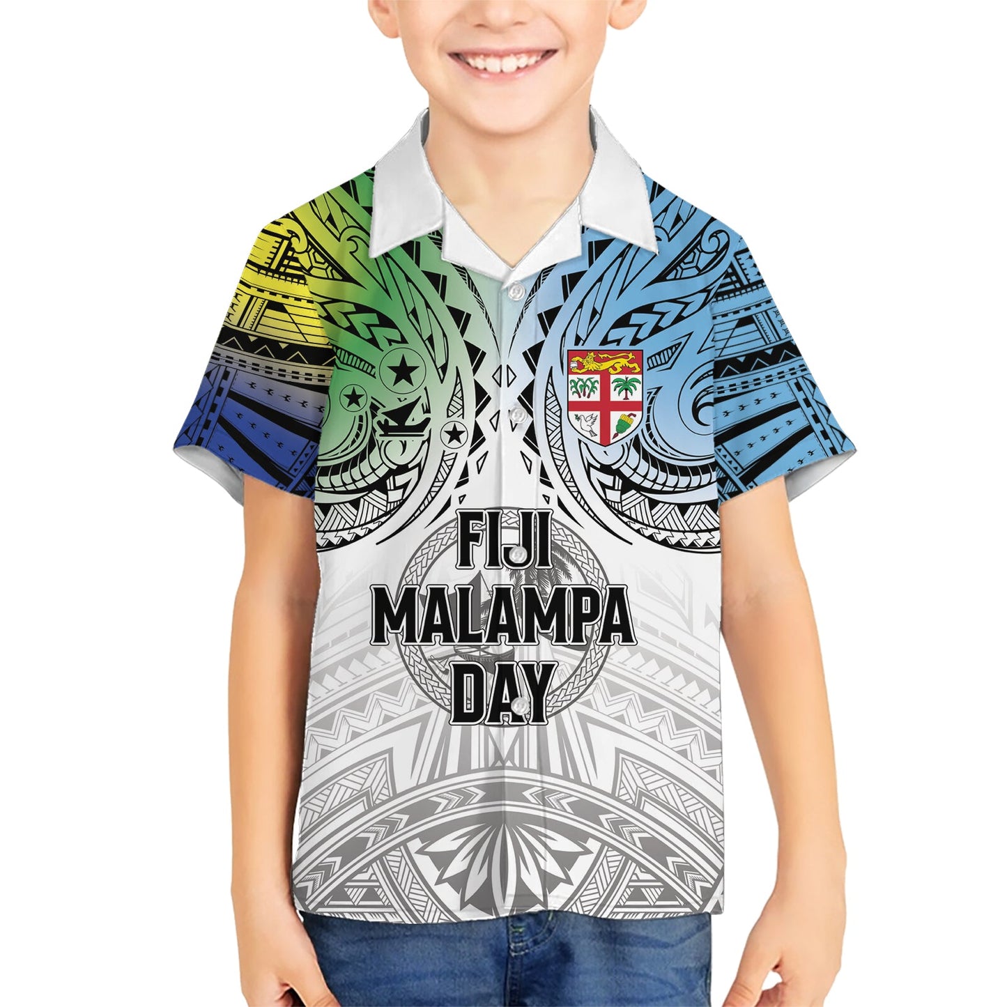 Malampa Fiji Day Hawaiihemd Farbverlauf Stil LT7