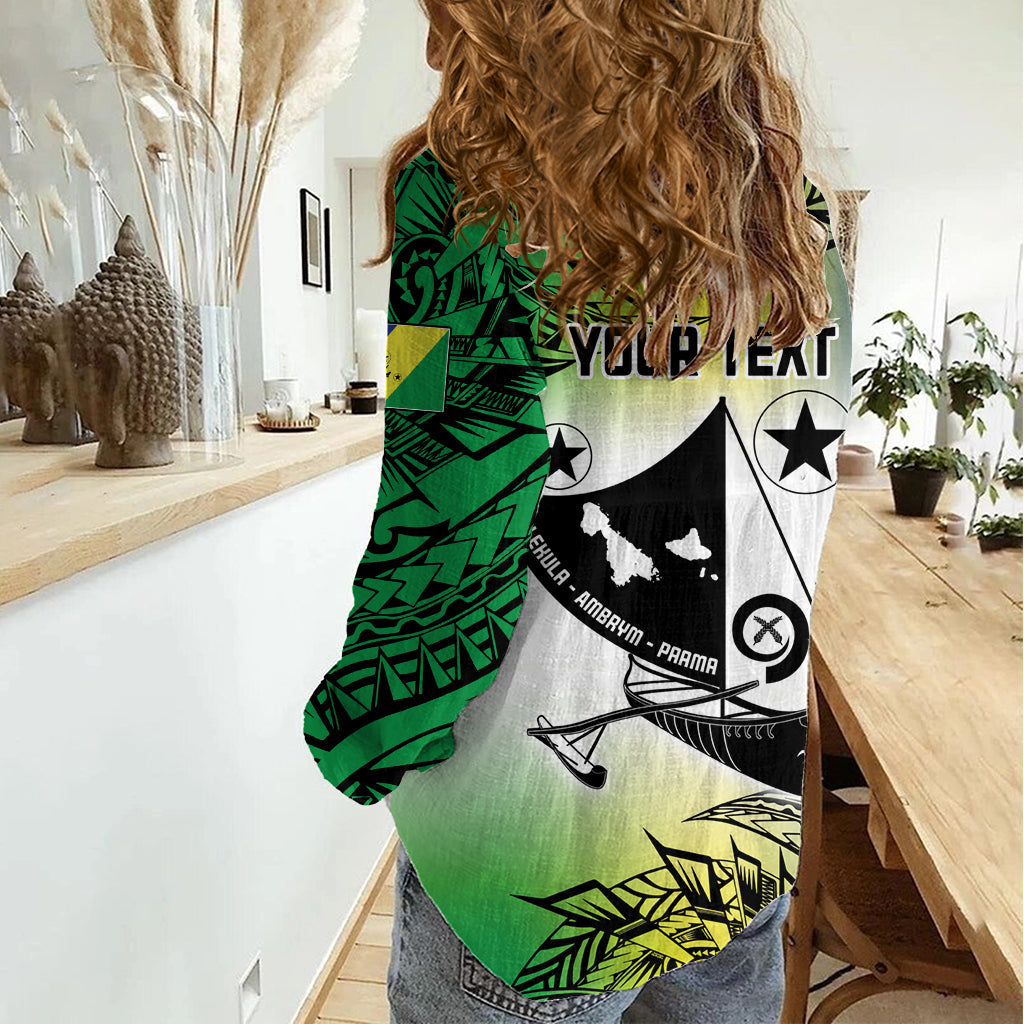 Malampa Day Damen Freizeithemd Emblem Gradient Style LT7