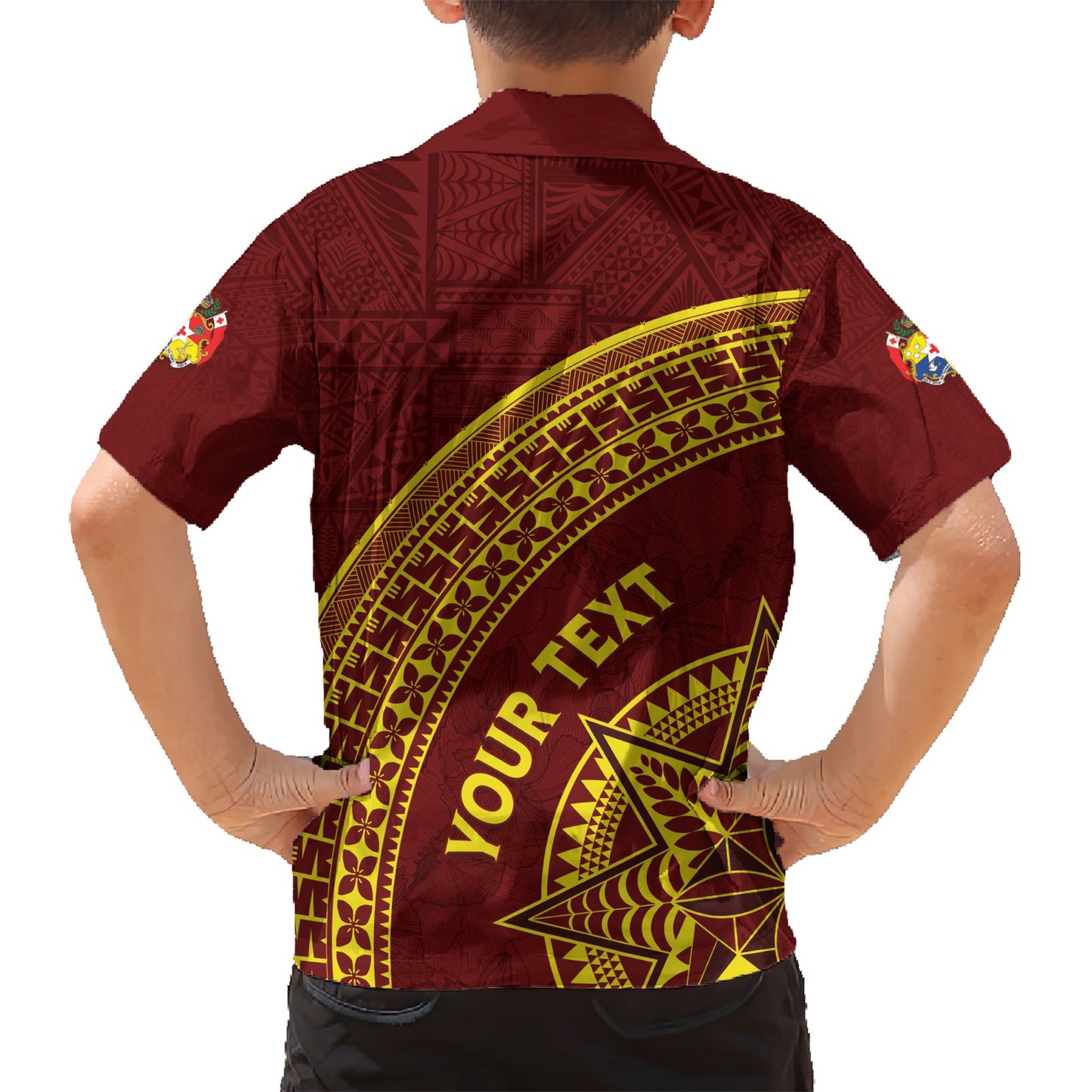 Tonga High School Hawaiihemd THS Jubiläum Ngatu Motiv LT7