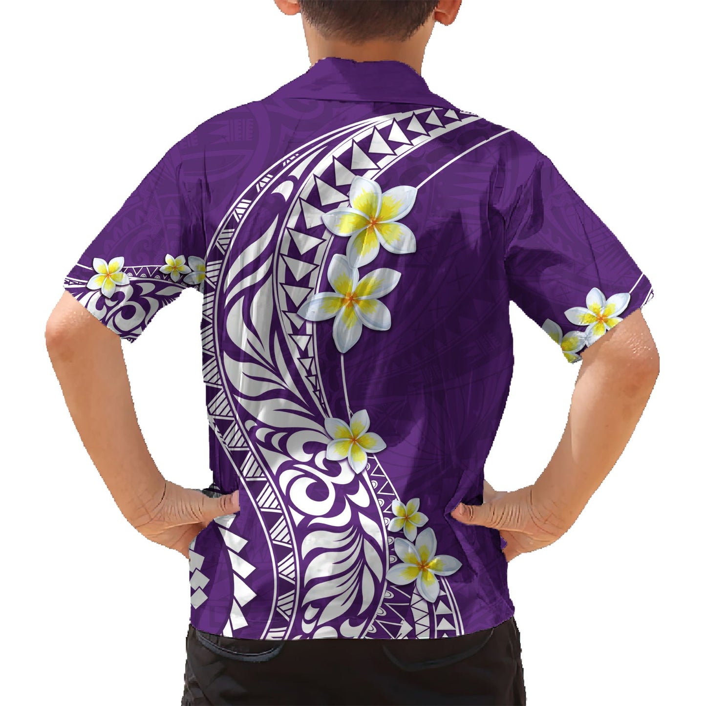 Hawaii Aloha Hawaiihemd Plumeria Vintage - Violett LT7