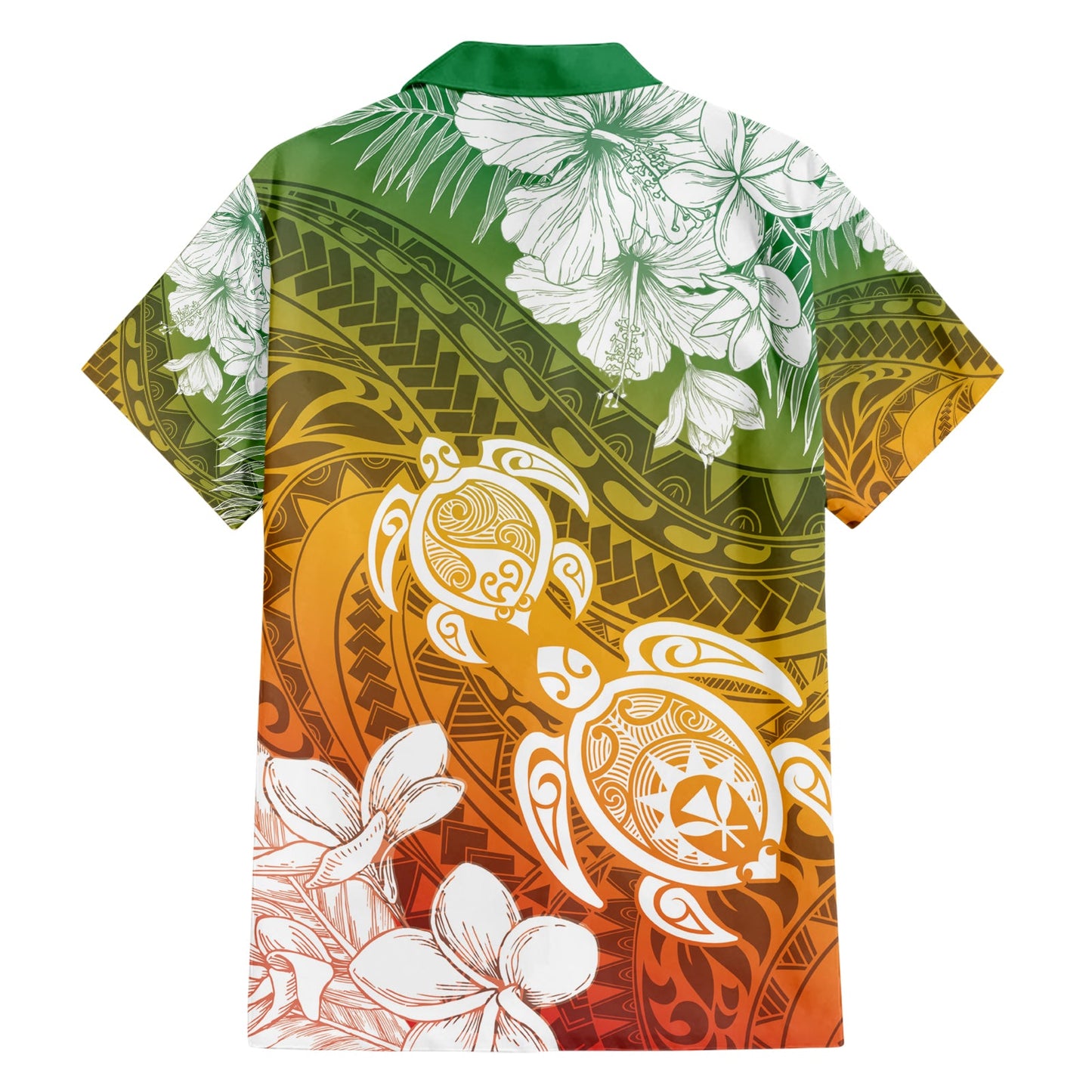 Kanaka Maoli Hawaiian Shirt mit Flaggen-Tag, lebendige Frangipani LT7
