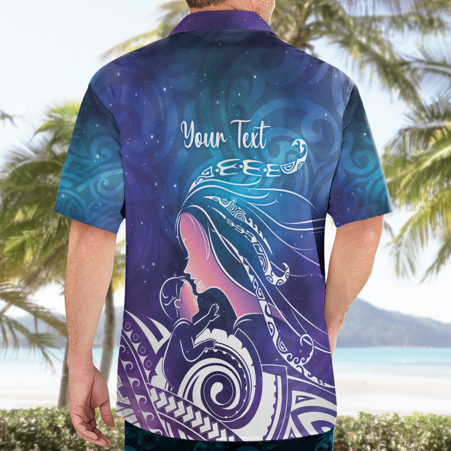 Hawaiihemd zum Muttertag in Neuseeland, Maori, Hari Ra Mama, LT7