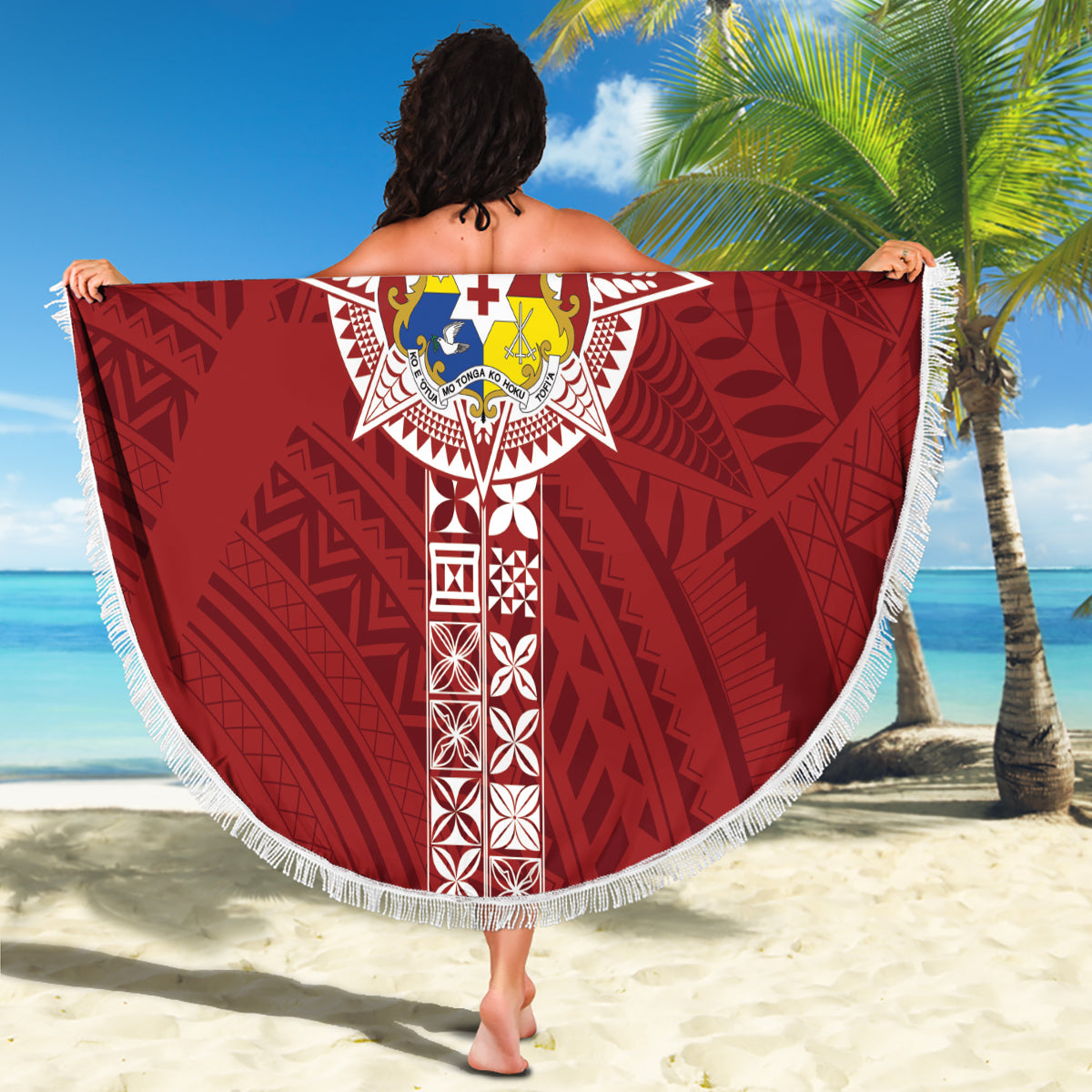 Benutzerdefinierte Neuseeland Silber Fern Rugby ANZAC Tag Stranddecke 2024 Alle schwarz Tiki Maskottchen LT14