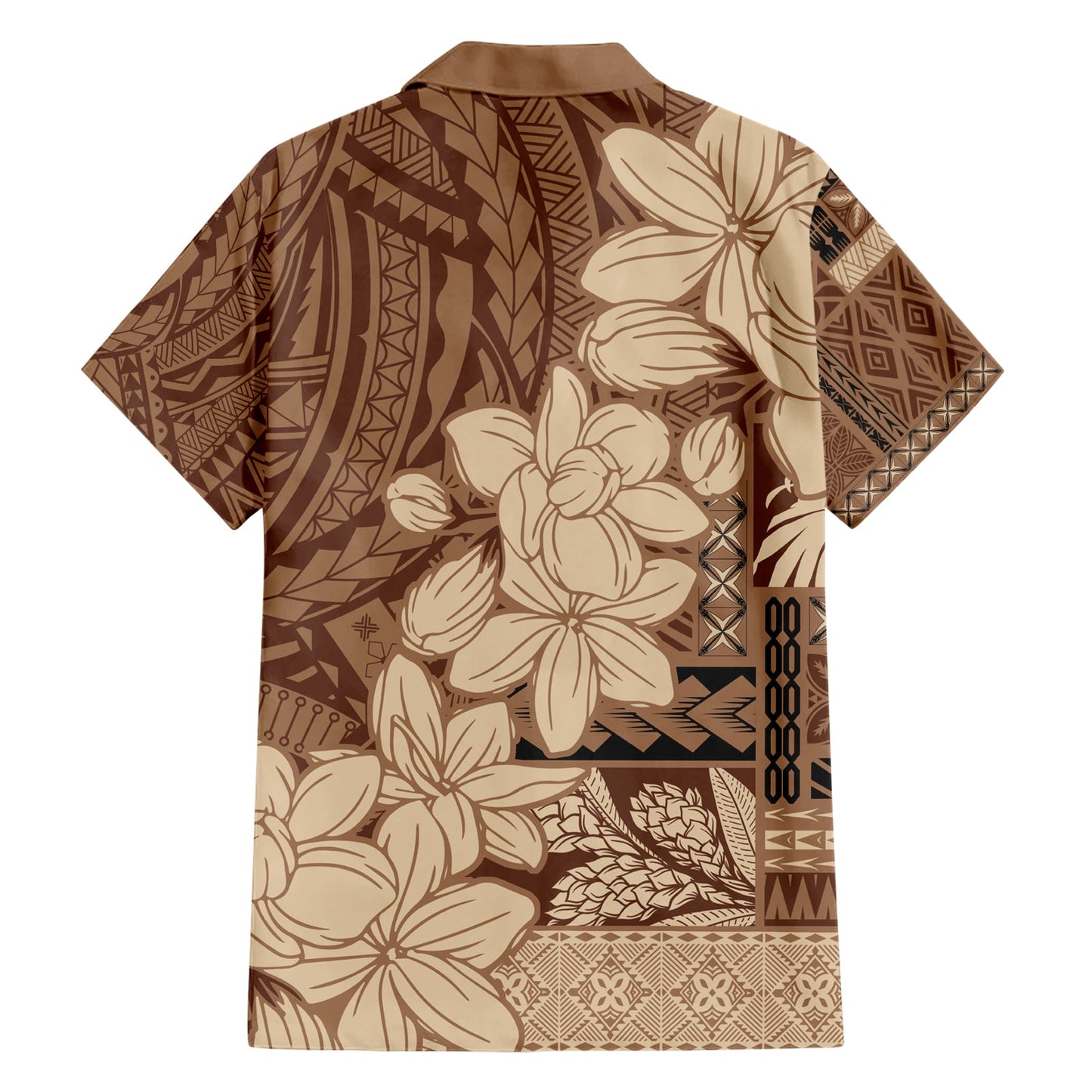 Samoa Frauentag Hawaiihemd Tiale Blumenmix Siapo Tapa LT7