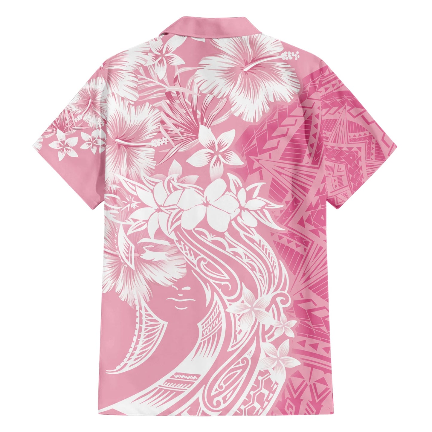 Polynesisches Hawaiihemd zum Frauentag Plumeria Passion - Rosa LT7