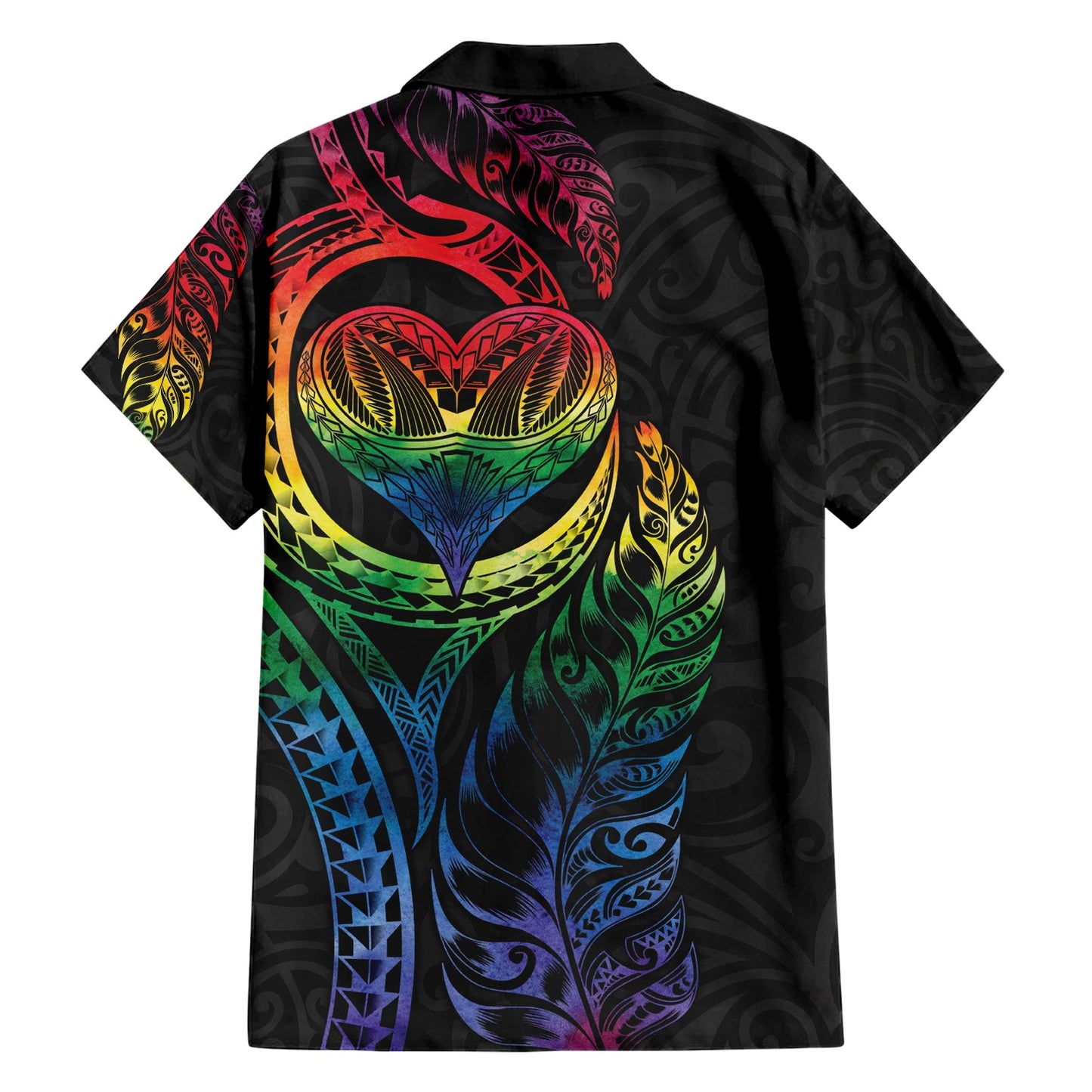 Hawaiihemd mit neuseeländischem Stolz, Takatapui Rainbow Fern LT7