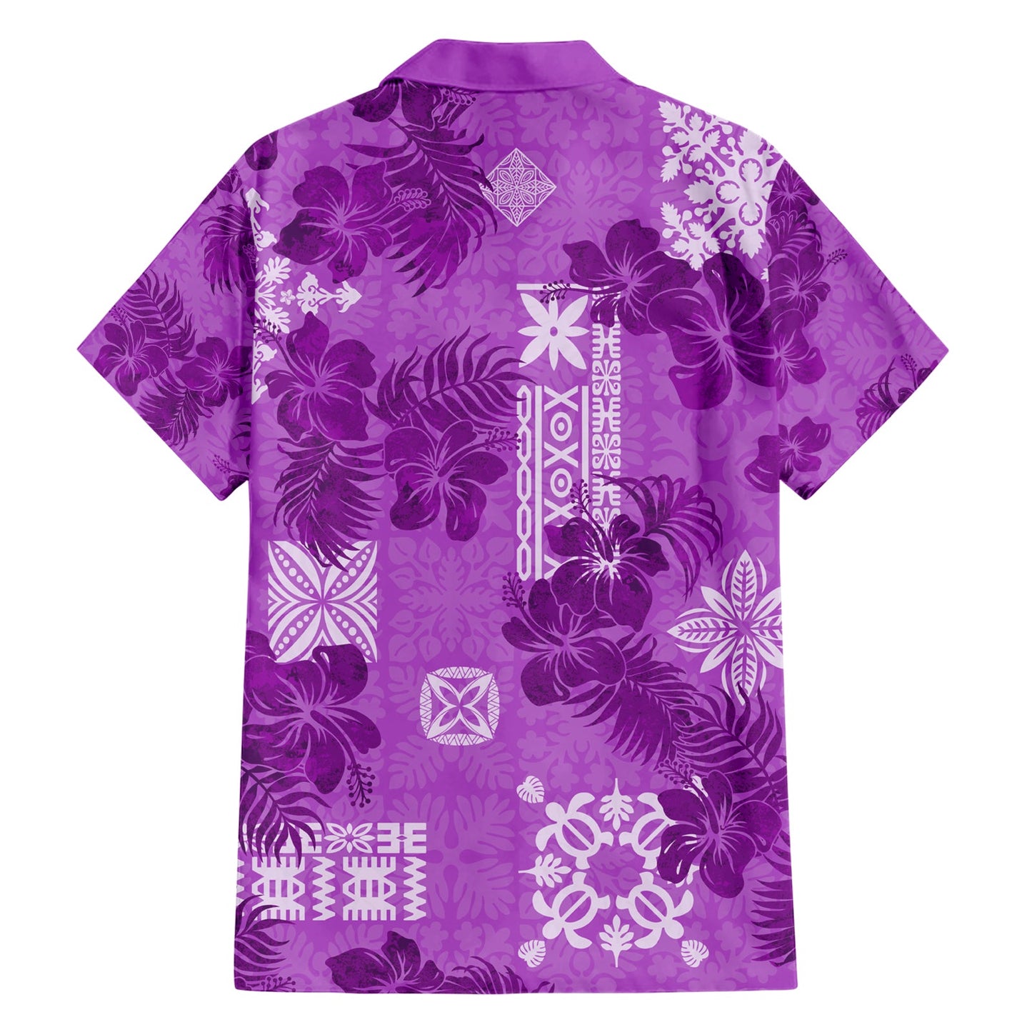 Hawaii Tapa Hawaiihemd Hibiscus Mix Hawaiian Quilt Patches - Violett LT7