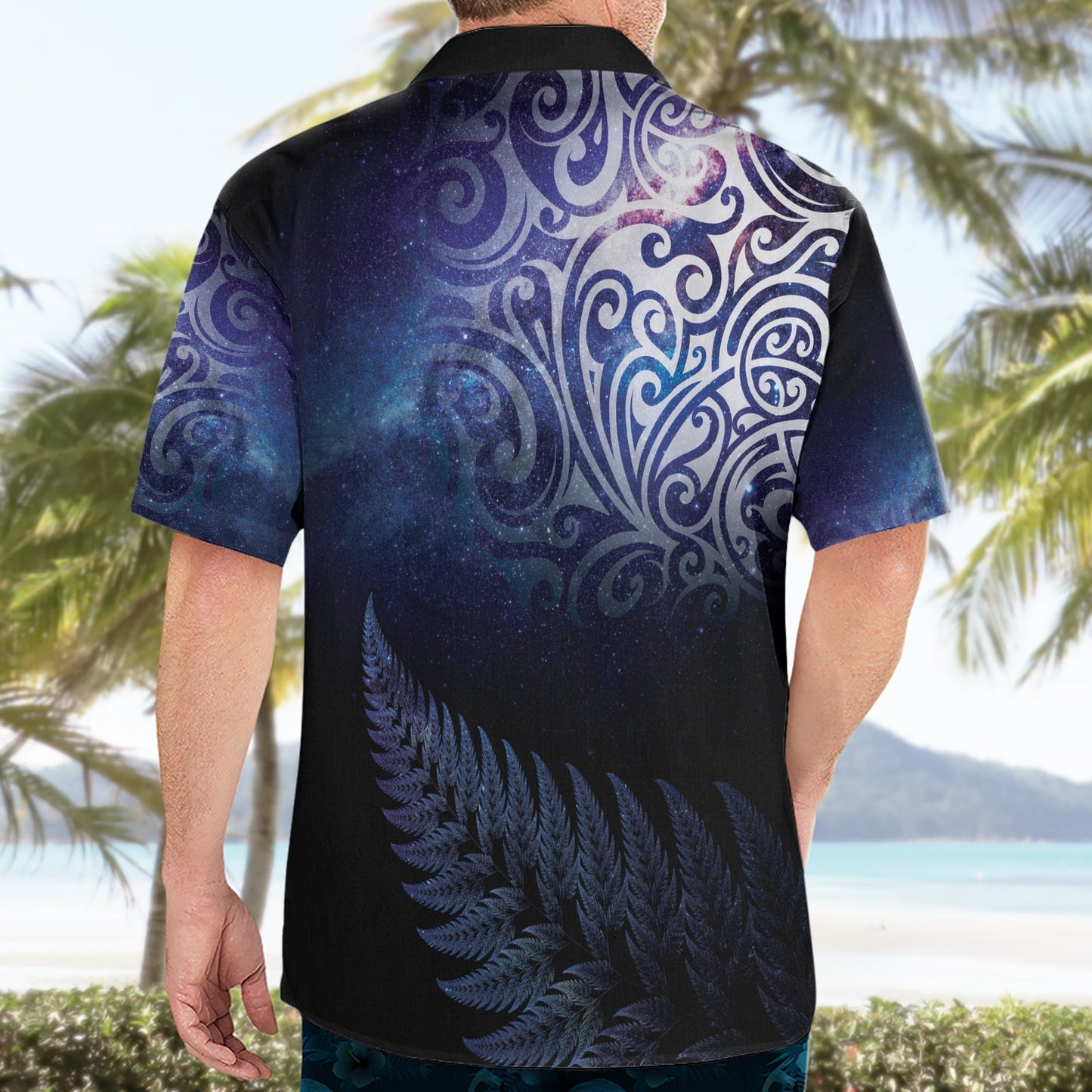 Neuseeland Aotearoa Matariki Hawaiihemd Sternensilber Fern LT7