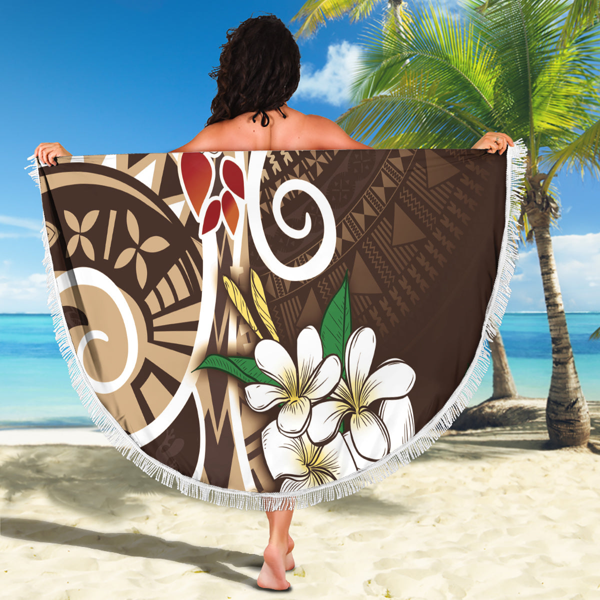 Stranddecke zum Unabhängigkeitstag von Papua-Neuguinea, PNG-Flagge und Paradiesvogel LT03